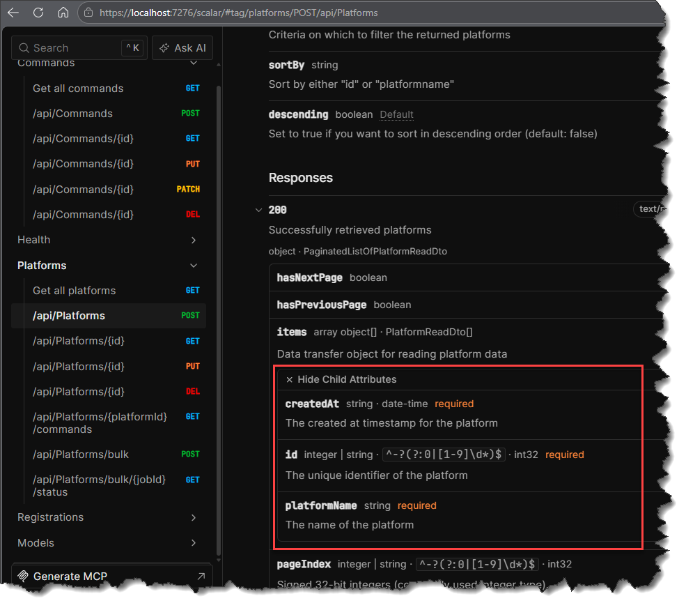 Figure 27.8 DTO descriptions