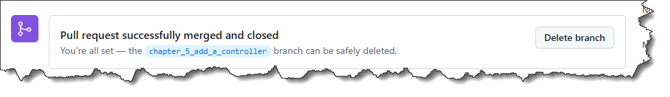 Figure 5.7 Merged pull request